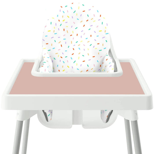 Kalovin High Chair Placemat for IKEA Antilop Baby High Chair Silicone Placemats High Chair Tray Finger Foods Placemat for Babies Toddlers (Blush)
