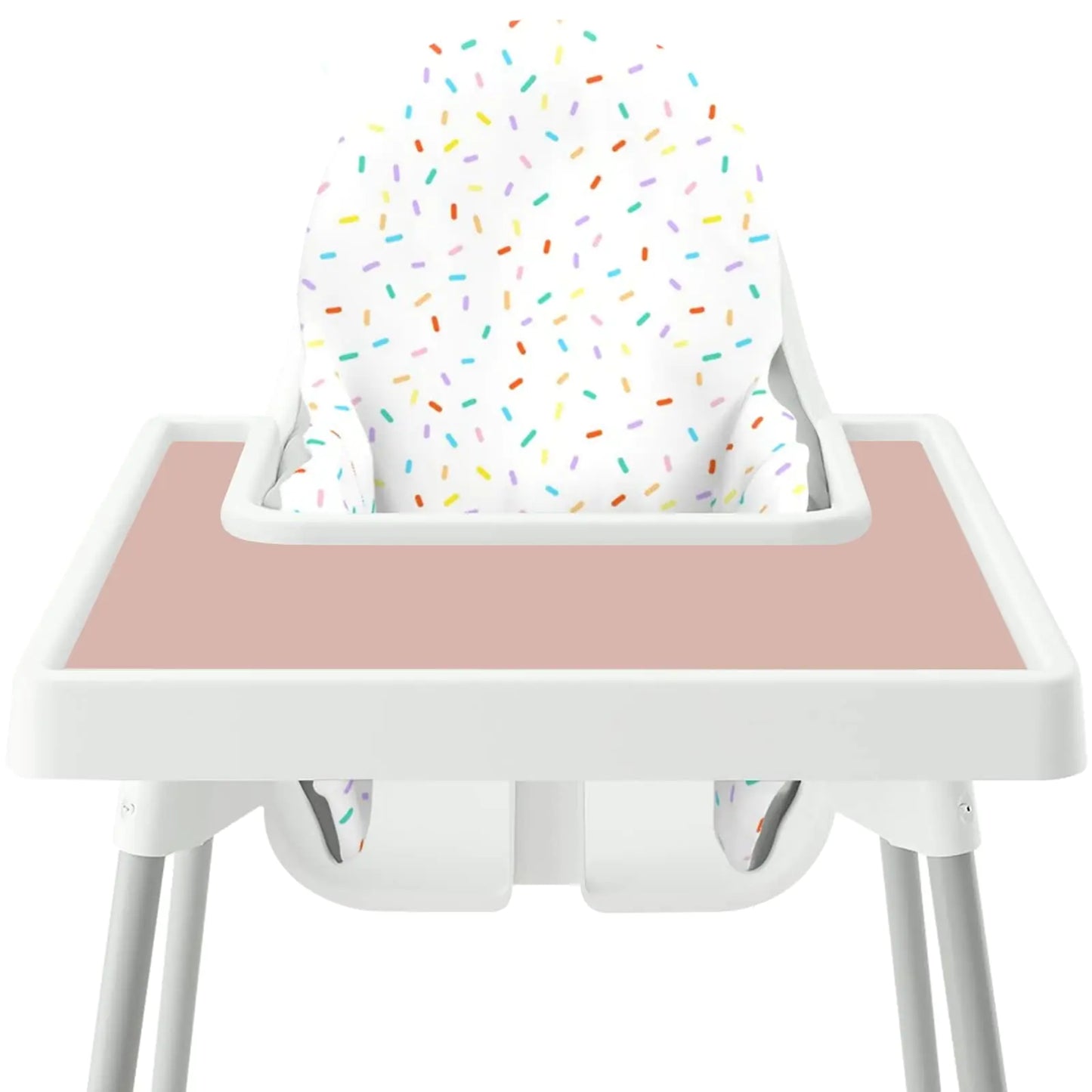 Kalovin High Chair Placemat for IKEA Antilop Baby High Chair Silicone Placemats High Chair Tray Finger Foods Placemat for Babies Toddlers (Blush)