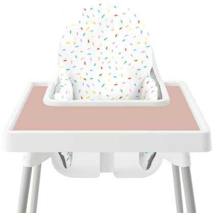 Kalovin High Chair Placemat for IKEA Antilop Baby High Chair Silicone Placemats High Chair Tray Finger Foods Placemat for Babies Toddlers (Blush)