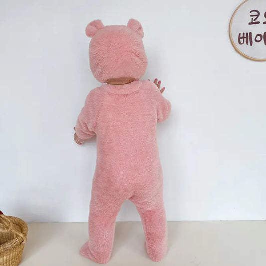 Warm Winter Baby Romper with Hat - Cute Jumpsuit Set